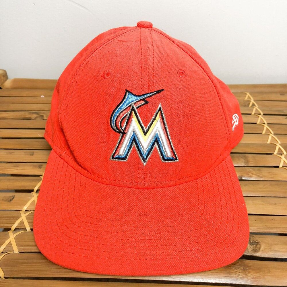 New Era Miami Marlins Logo Orange Baseball Cap Dad Hat